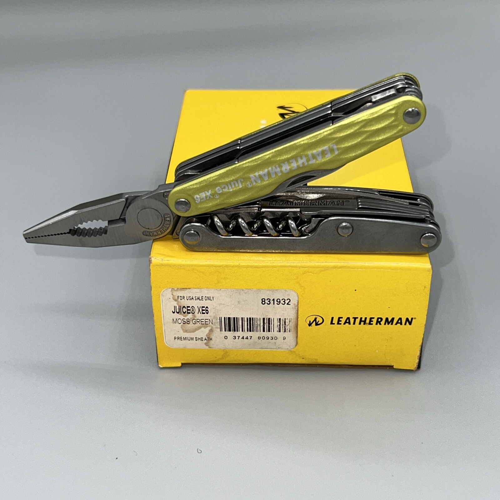Leatherman Juice XE6 Moss Green 14 Tool w/Sheath Retired Discontinued 831932