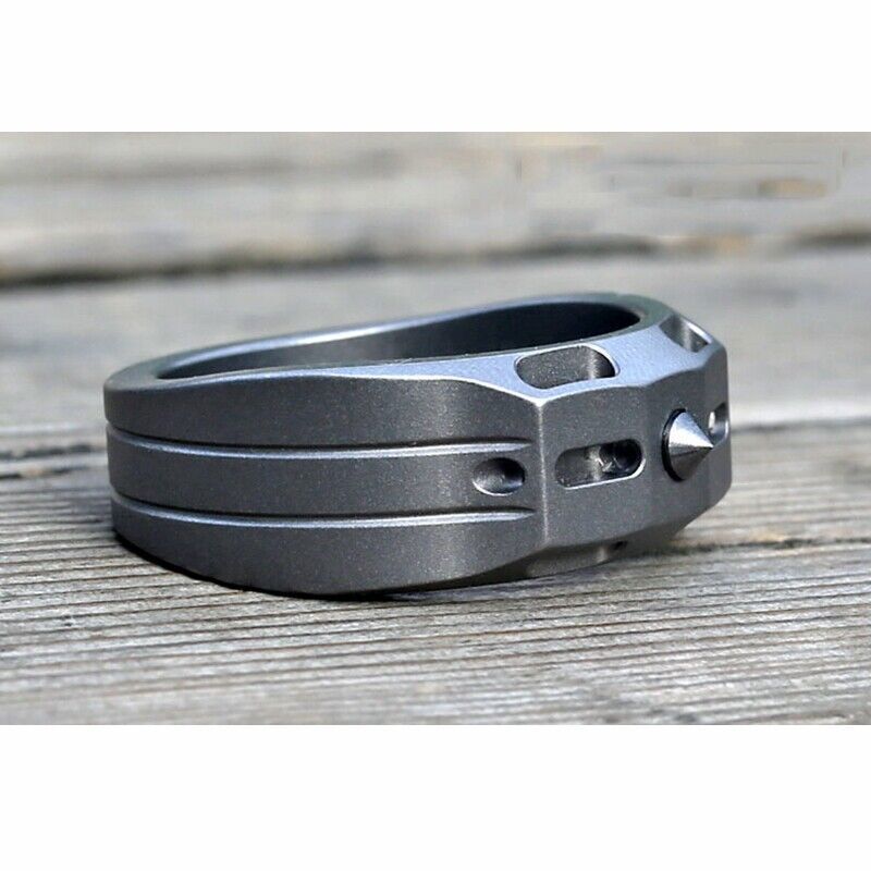 EDC Titanium Finger Ring Anhänger Fallschirm Schnur Outdoor Dekoration Werkzeug