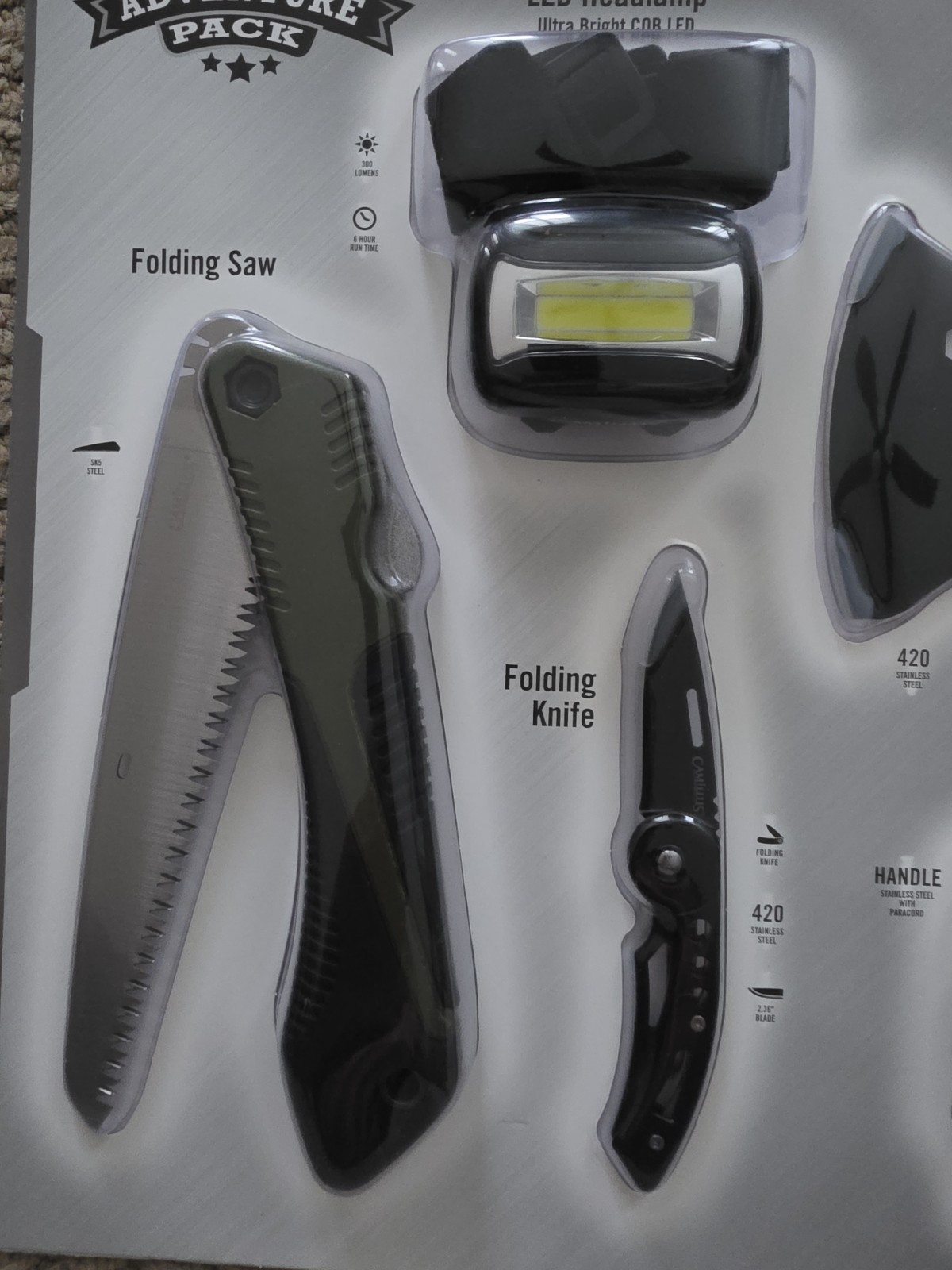 CAMILLUS 4 Piece Adventure Pack Camping Tool Set