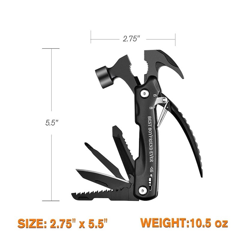 Personalized MULTITOOL HAMMER Pocket Knife Tool Groomsmen Birthday Gift for Him