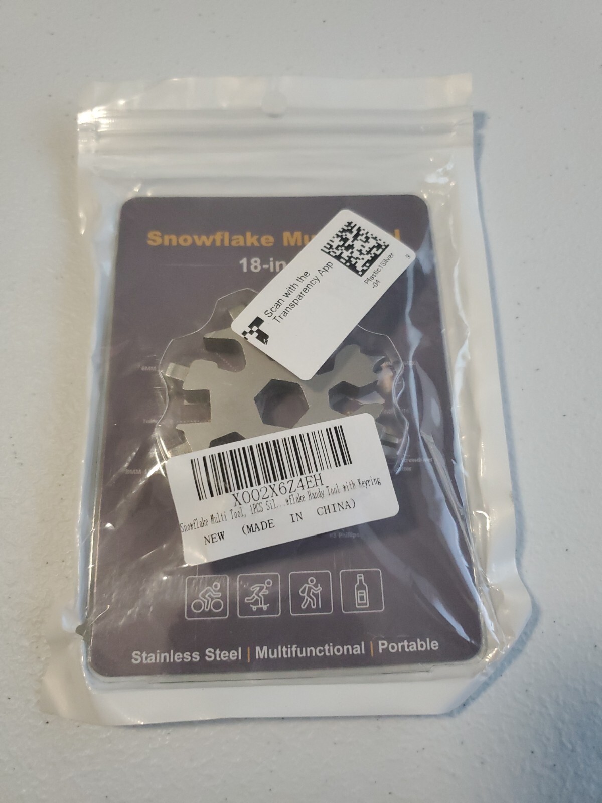 18-in-1 multi-function tool kit- Allen Wrench. Phillips, Flat head-SNOWFLAKE