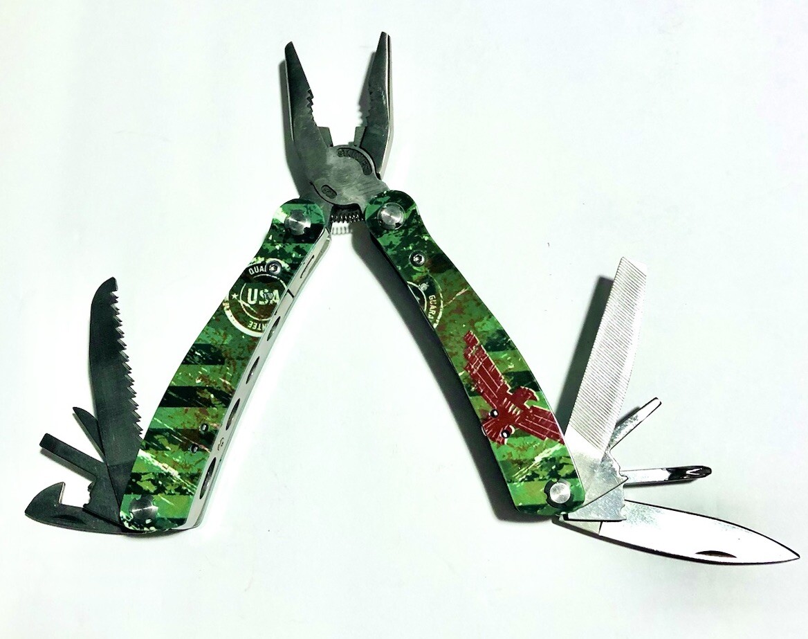 Multi Tool Knife 9 In 1 Camping Hunting Survival BugOut Hiking Workshop Home Car