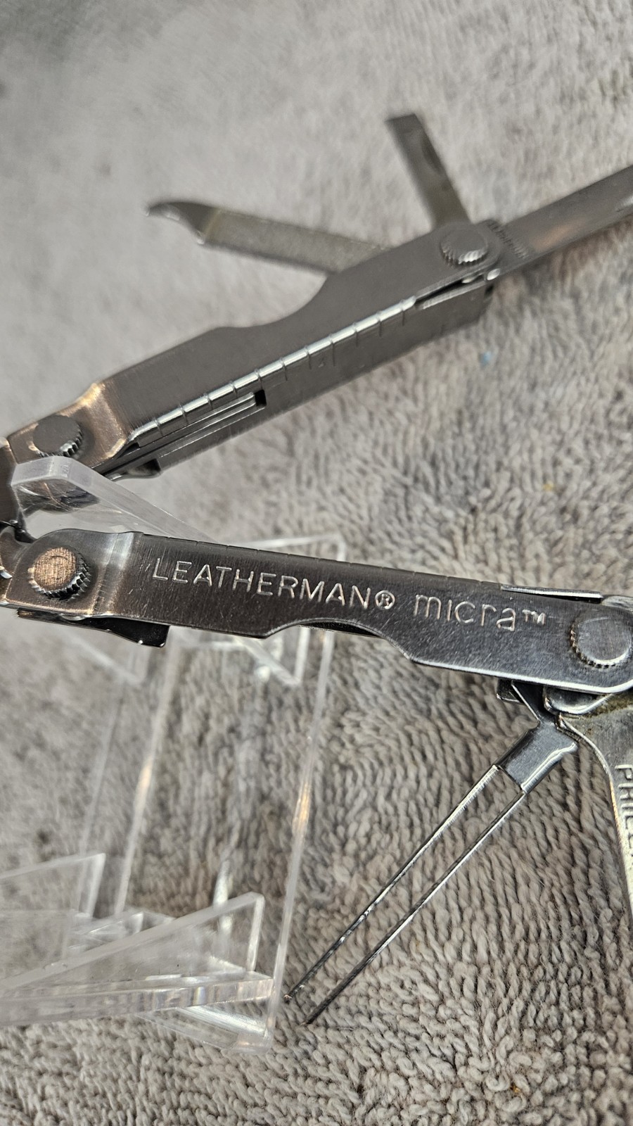 Leatherman Micra MultiTool Made In USA Scissors Knife Tweezers File Etc SEE PICS