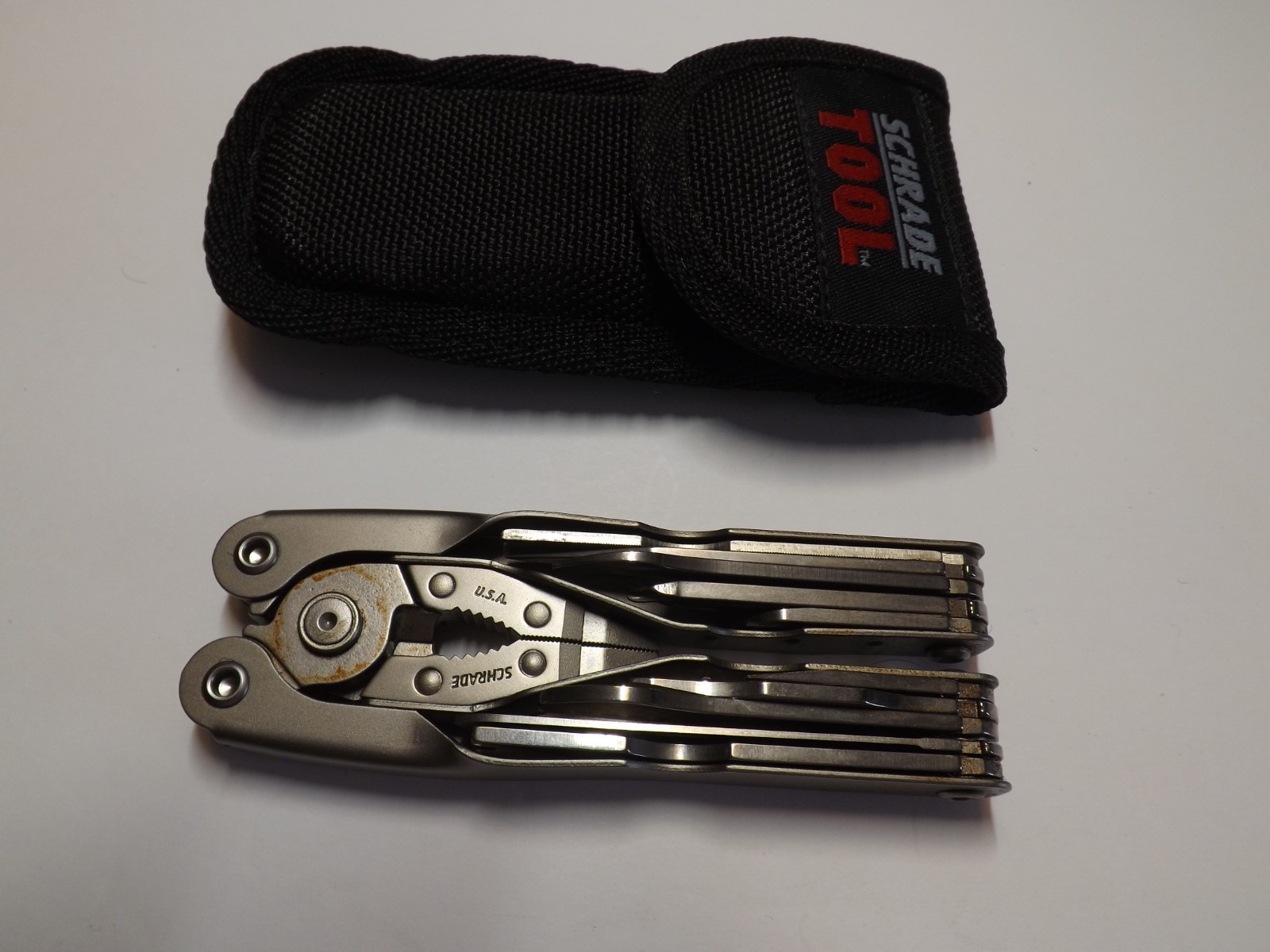 Vintage Schrade Tough Multi Tool Made in USA w Nylon Sheath – VG