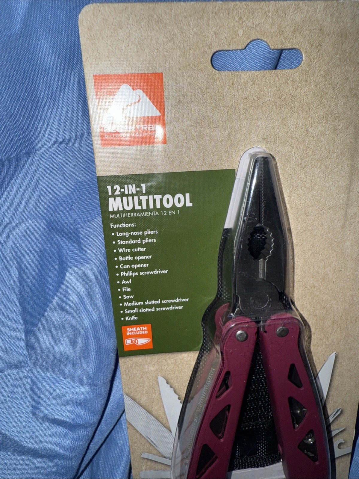 Ozark Trail 12-In-1 Multi-Tool with Sheath Hiking Outdoors Pocket Knife Camping