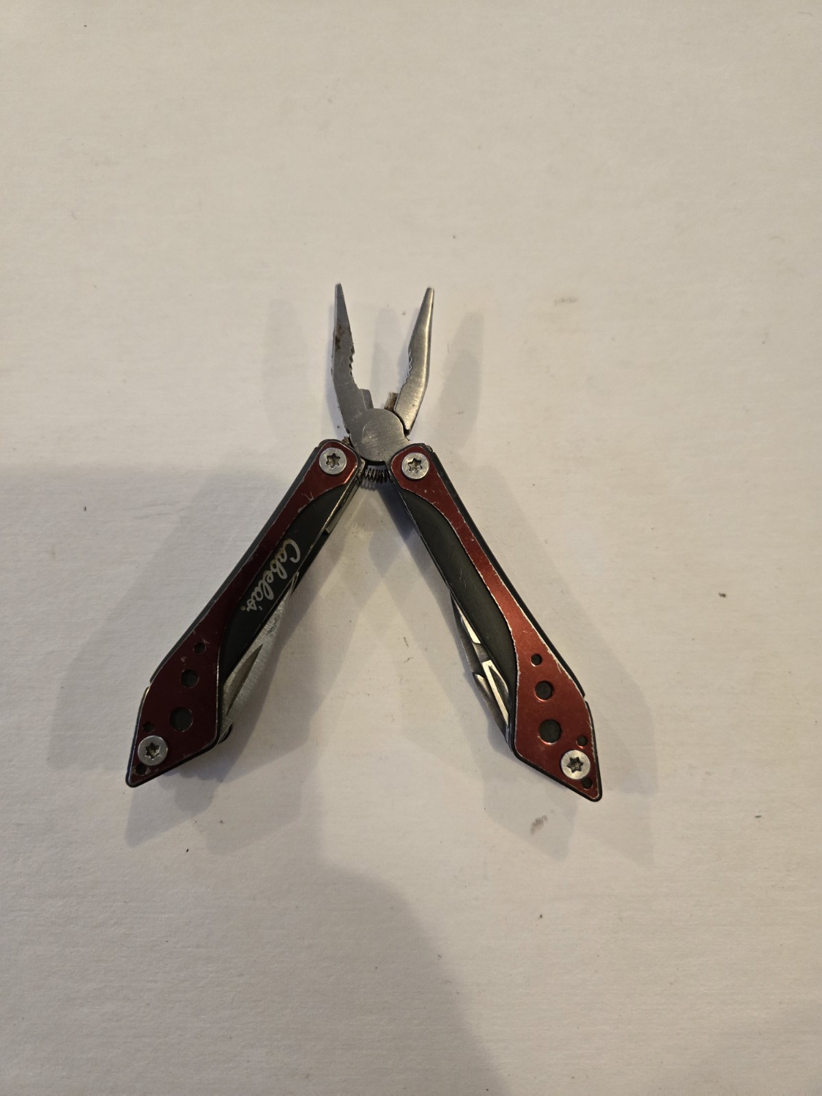 Cabela’s 7-in-1 Mini Multi-Tool Carry Knife Pliers EDC Red