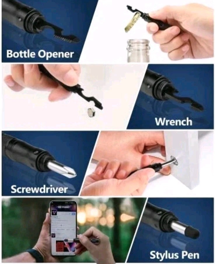 Stocking Stuffers Gifts for Men, 12-IN-1 Tactical Pen Multitool Pen Survival