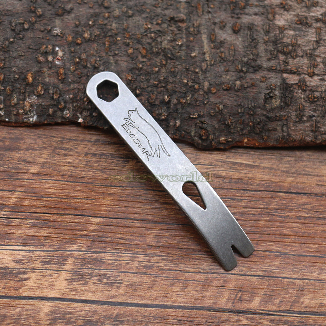 EDC Anti Skid Umbrella Rope Crank Stainless Steel Crowbar Keychain Pocket Tool