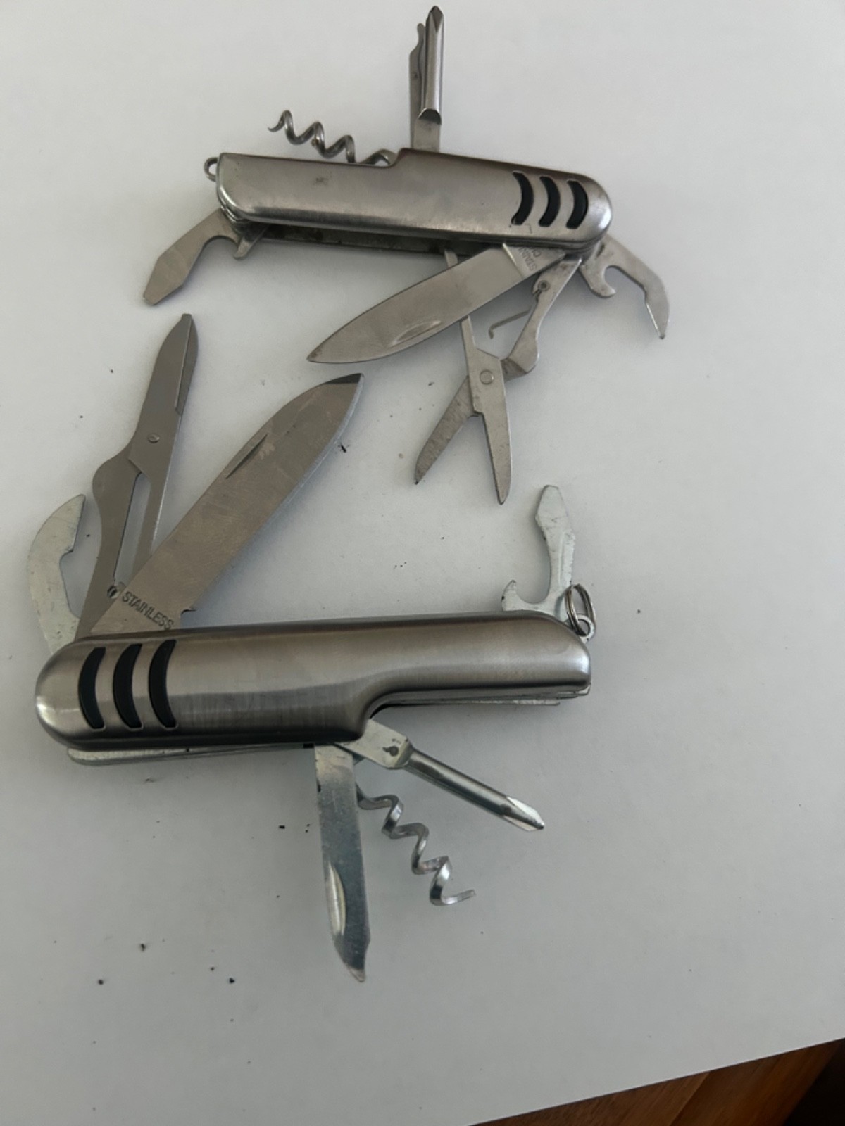 pair o 8IN1 MULTI USE KNIFE EDC HIKING SPORT CAMPING BOY SCOUT TOOL BENCH POCKET