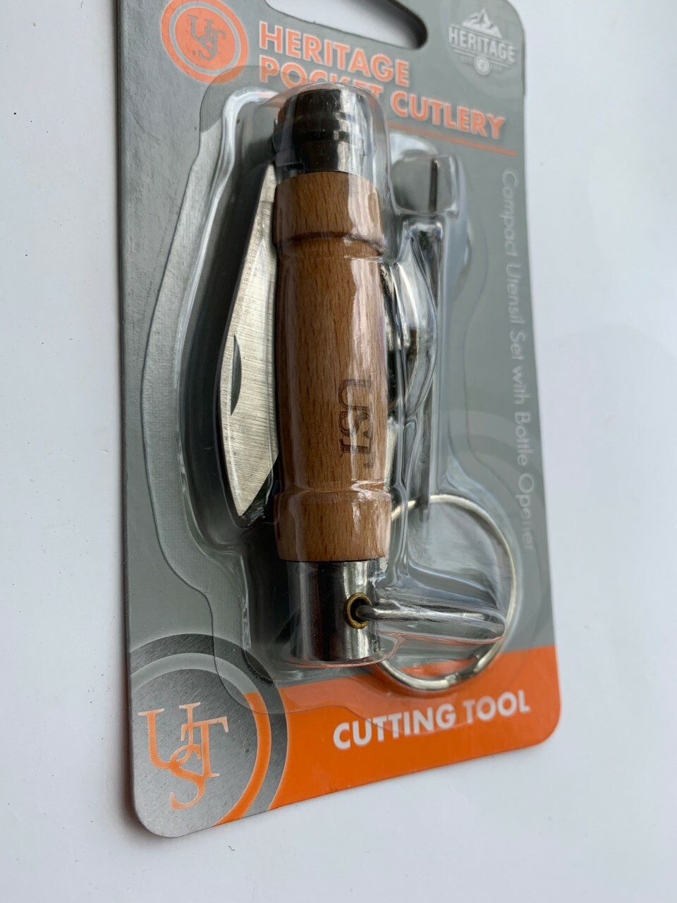 UST Heritage Pocket Cutlery Tool Compact Handy Knife Bottle Opener With Keychain