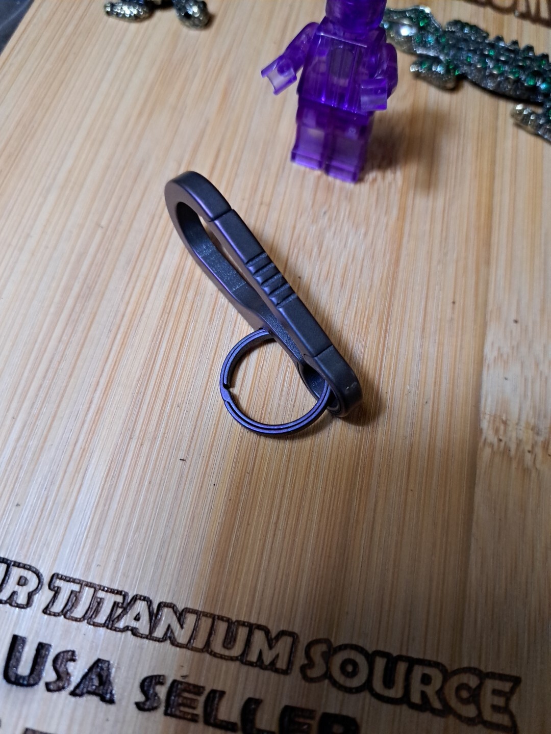 Titanium Alloy Carabiner Keychain With Built-in Bottle Opener