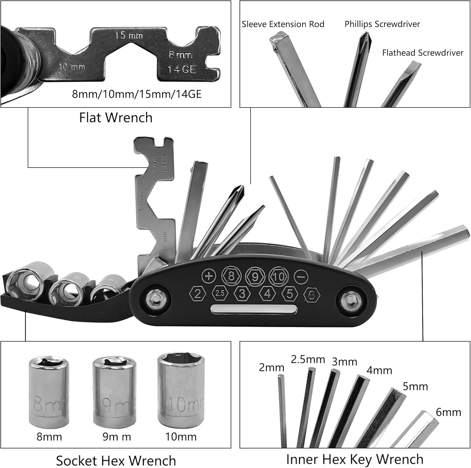 13-in-1 Guitar Multi-Tool, Portable Tool for Acoustic Guitar, Bass, Comes wit…