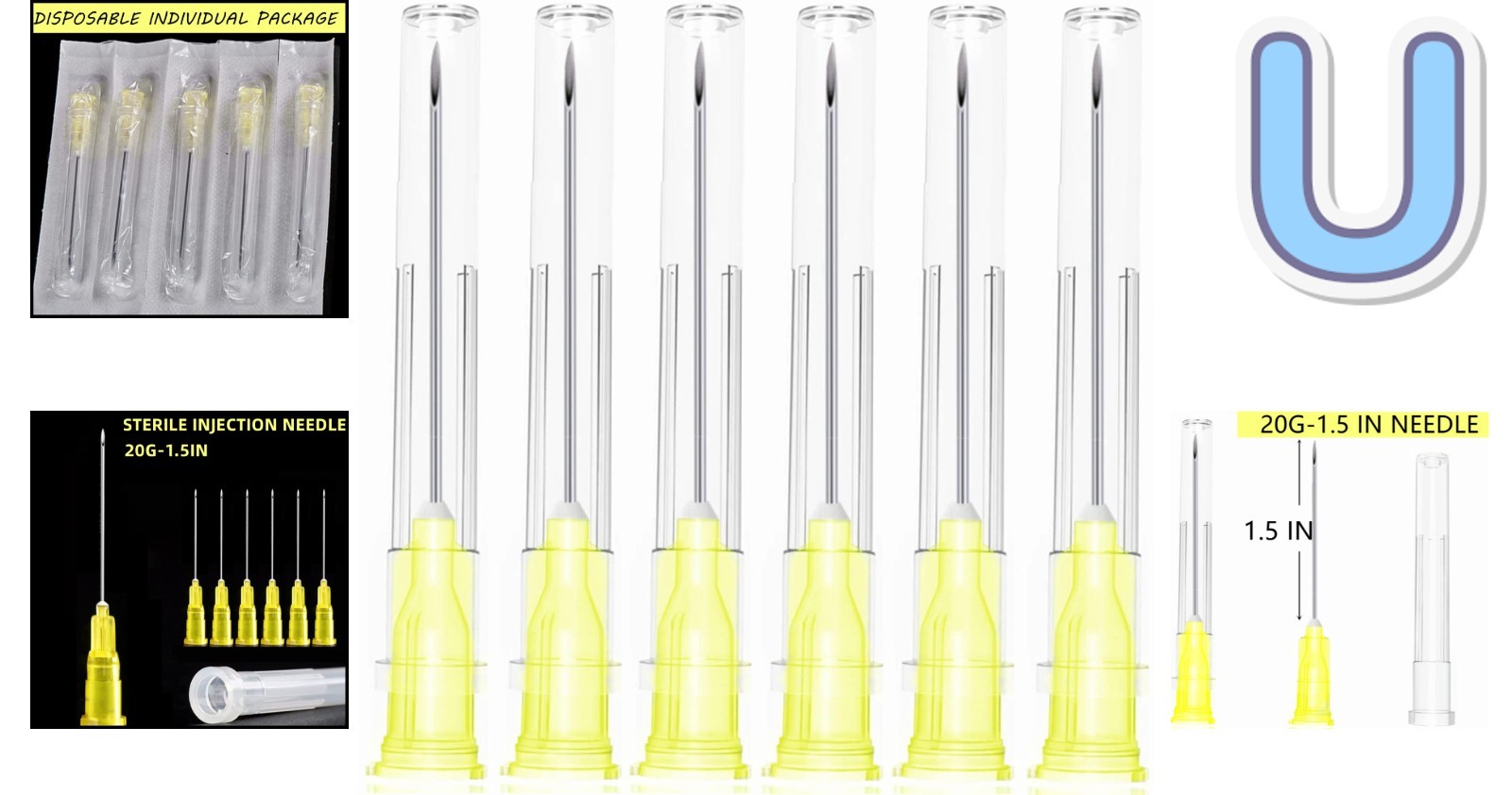 Versatile 100 Pack of 20Ga 1.5 Inch Dispensing Needles for Science & Arts