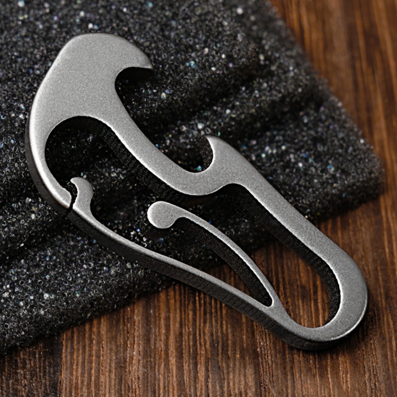 Titanium Alloy Mini EDC Multi Tool Carabiner Keychain Bottle Opener Waterproof