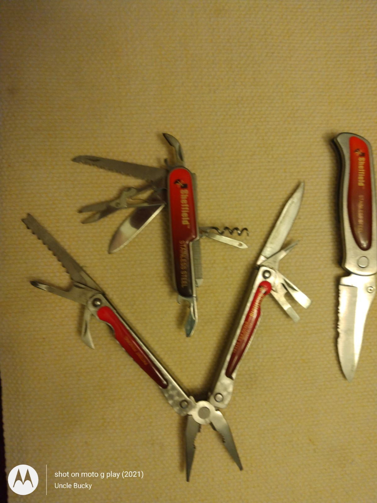 Sheffield Knife Set – Folder, Multi Tool & Camper