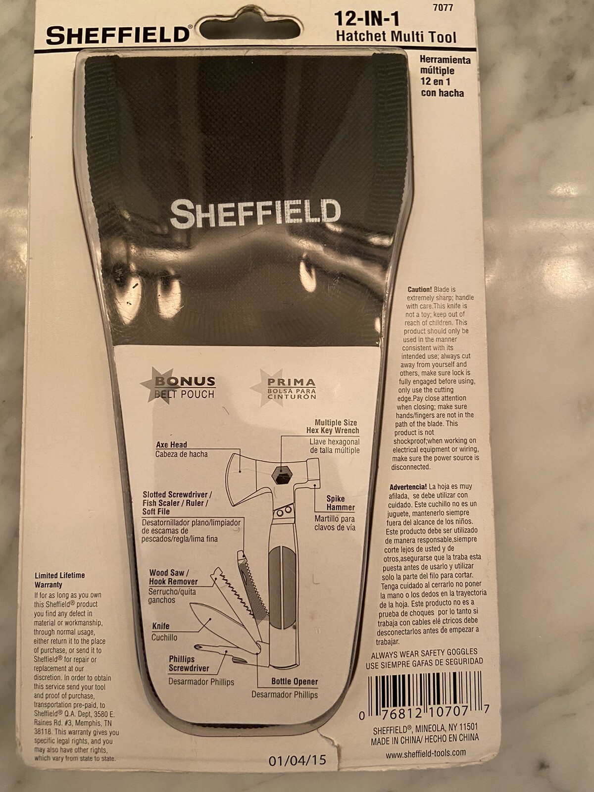 Sheffield Knife Hatcht 12-in-1 Multi-Tool Belt Pouch NEW Outdoor Camper Special