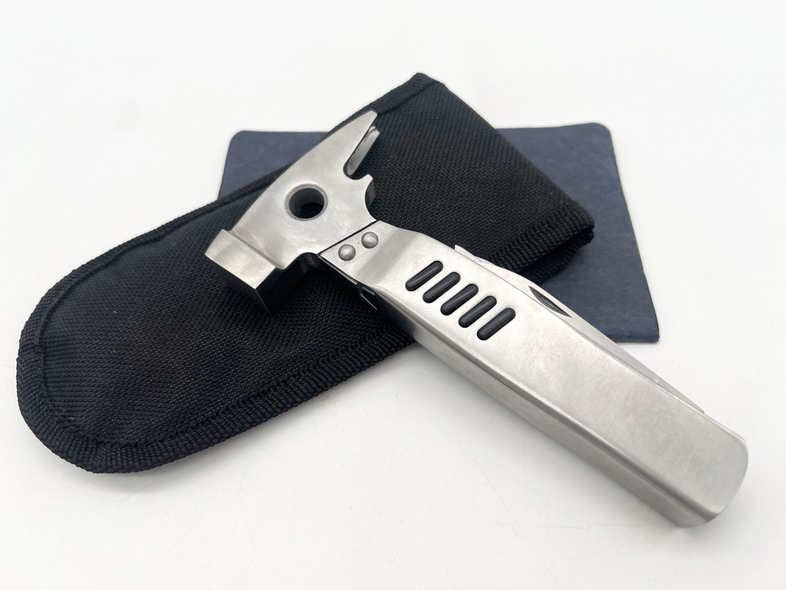 Stainless Steel Hatchet Multi Tool Axe Hammer Knife Saw Wrench Nylon Sheath