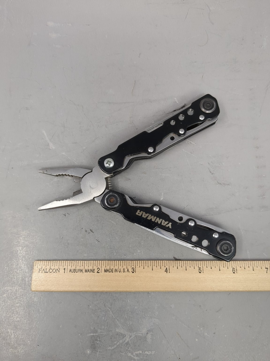 Yanmar Multi-Tool Camping Pliers Stainless Steel Black Handles
