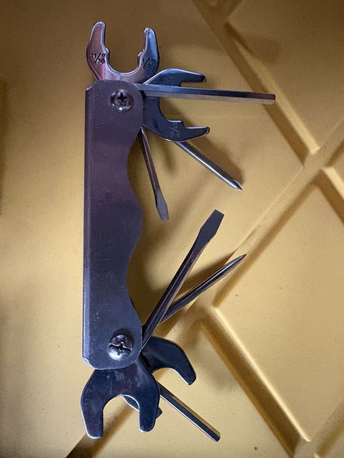 Scuba Silver Steel Multi-Tool w/ Screwdriver, Wrench, 7 Fold-Out Tools