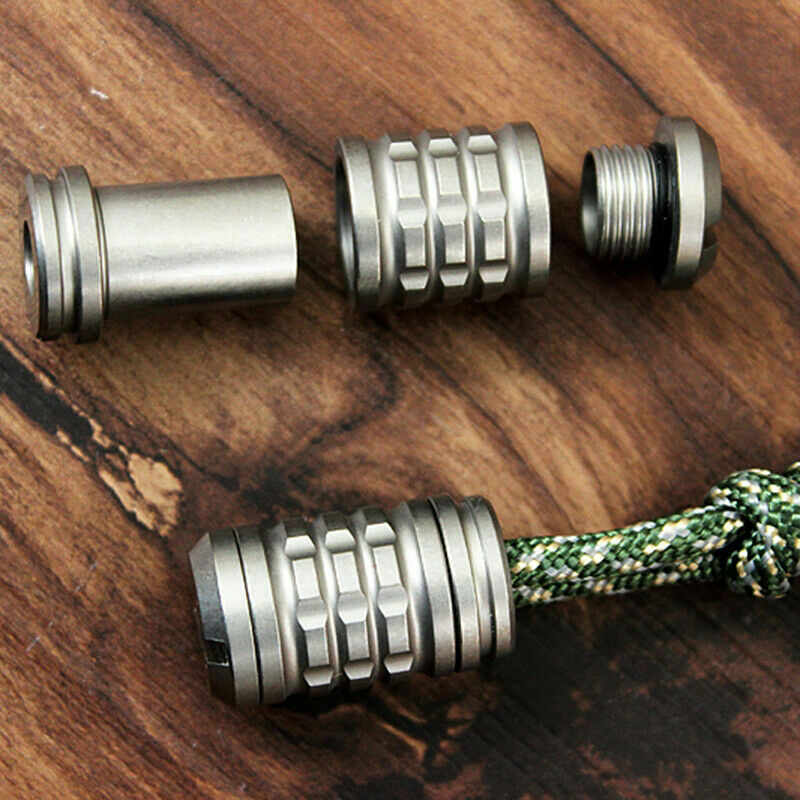 TC4 Titanium Alloy Small Knife Bead Outdoor EDC Lanyard Paracord Rope Pendant