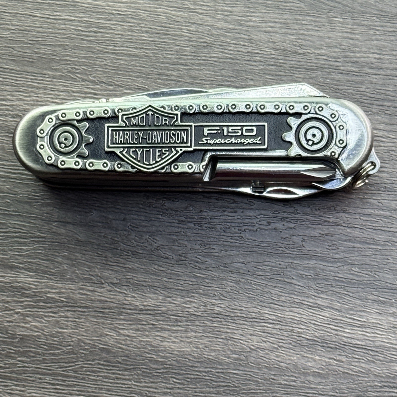 Harley Davidson Multitool Ford Harley-Davidson™ F-150 Knife with Leather Sheath