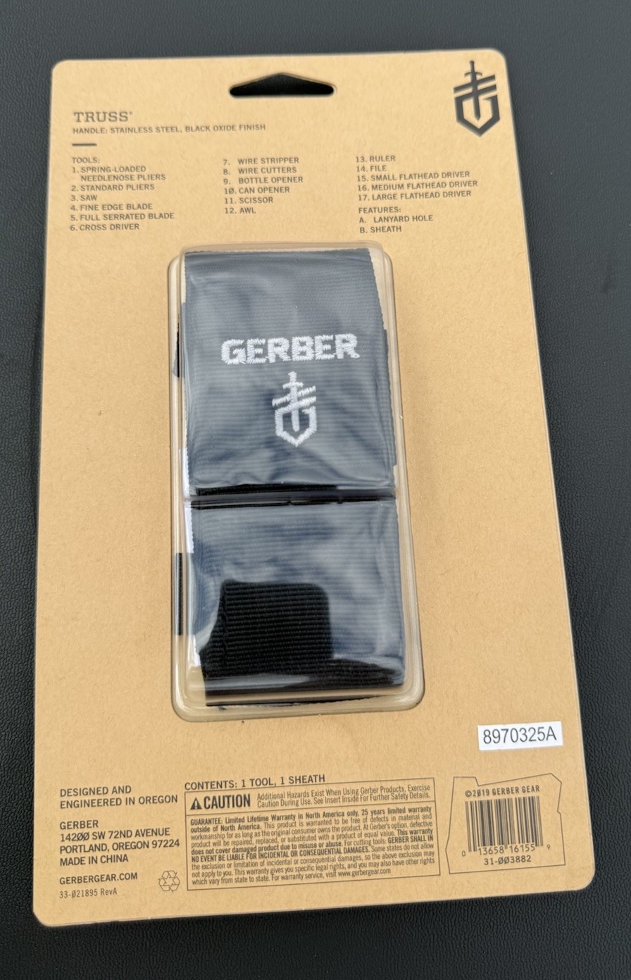 NEW!!! Gerber Truss 17-in-1 EDC Multitool for Fishing & Camping, Black
