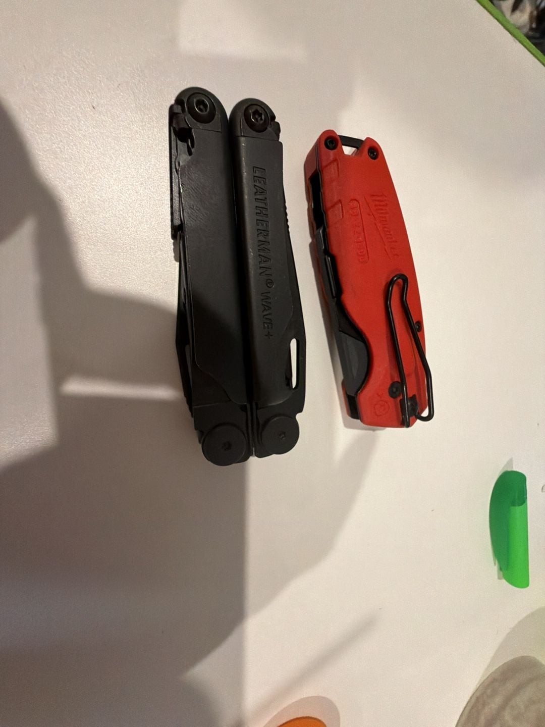 Leatherman Wave+ Black Multitool and Milwaukee Fastback Folding