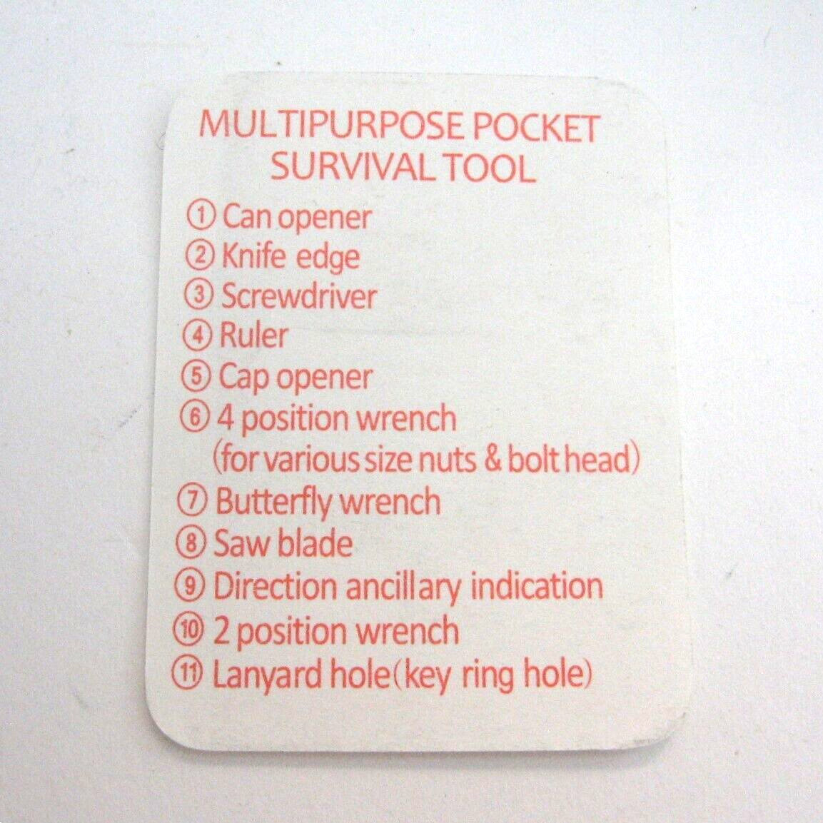 Multi-Purpose Pocket Survival Tool Stainless Steel Can Opener Knife Screwdriver