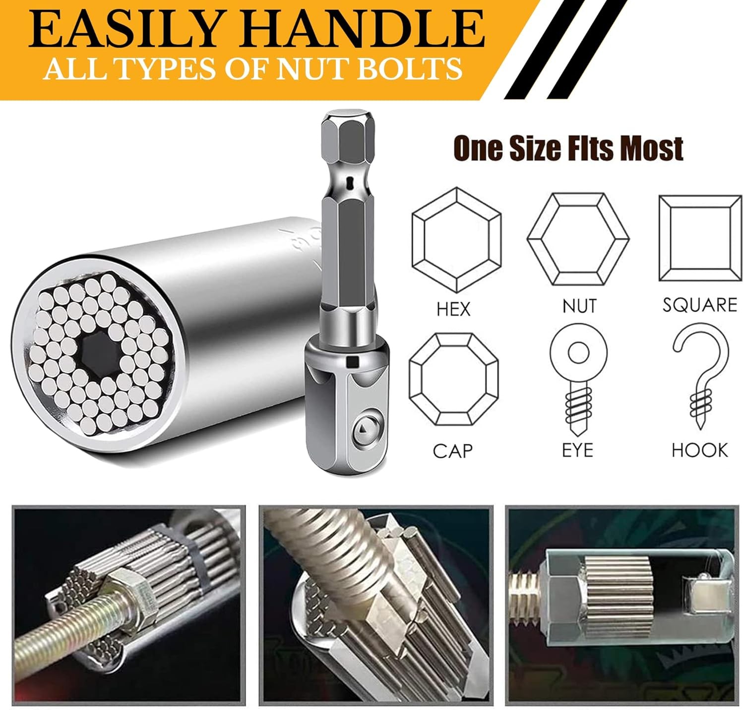 Stuffers for Adults Men, Gifts for Universal Socket Tools White Elephant Gifts D