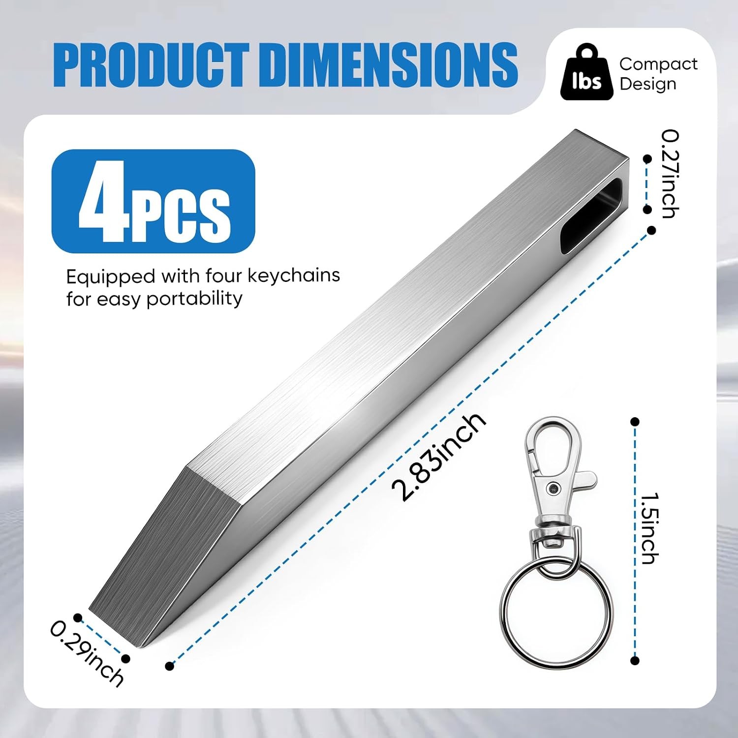 Stainless Steel Mini Pry Bars Keychain Multi Tool Keychain Accessories Set