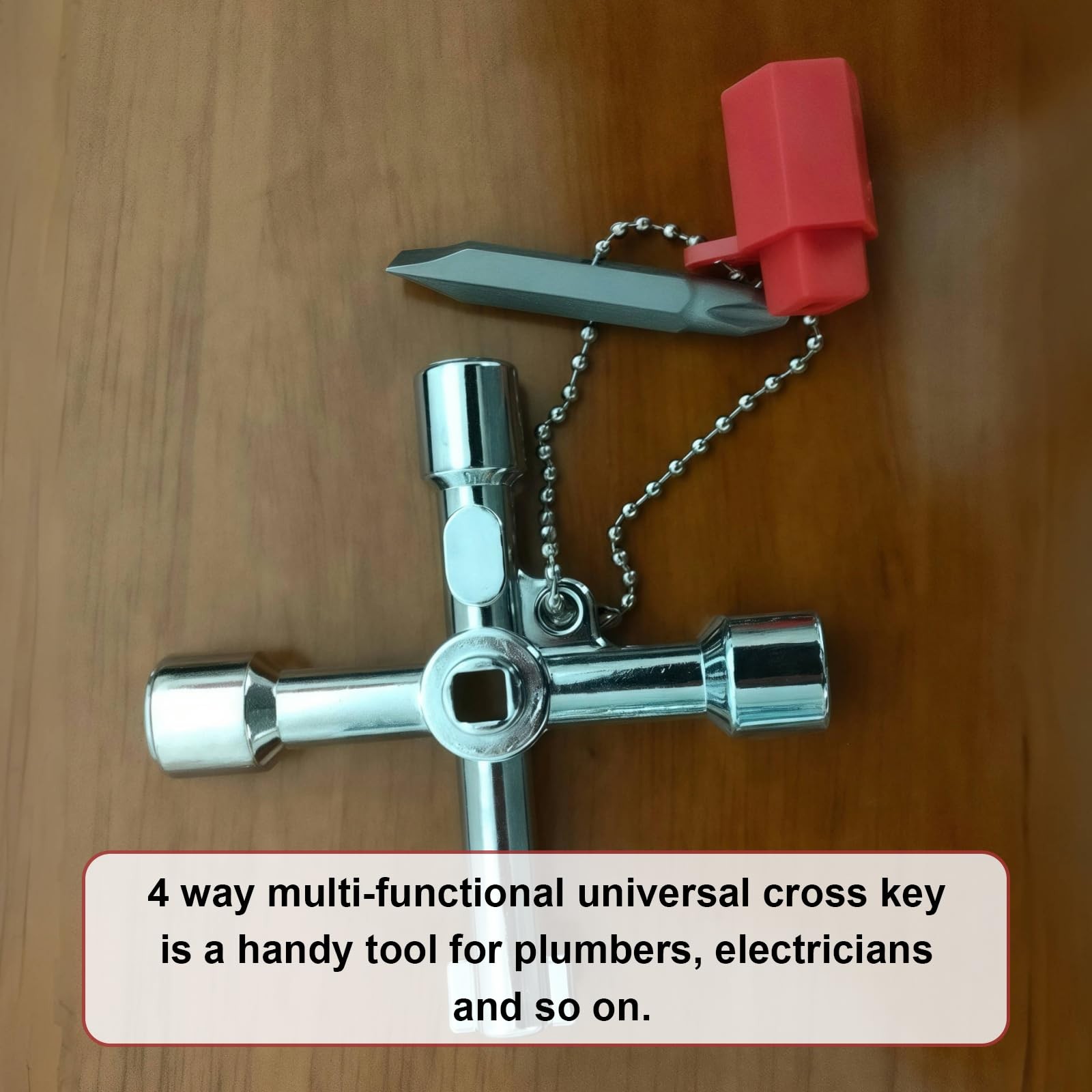 4 in 1 Universal Utilities Cross Water Key, 4 Way Multi-Functional Key with B…