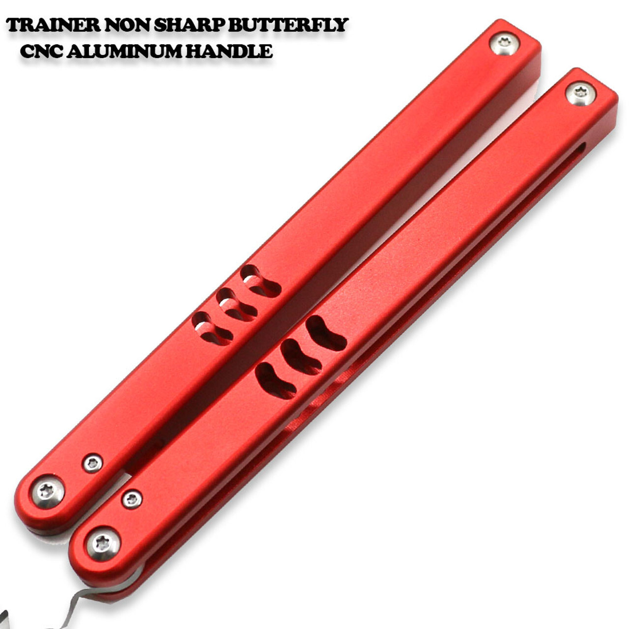 CNC Shark Model Non-Sharp Professional Trainer – Butterfly Red Handle