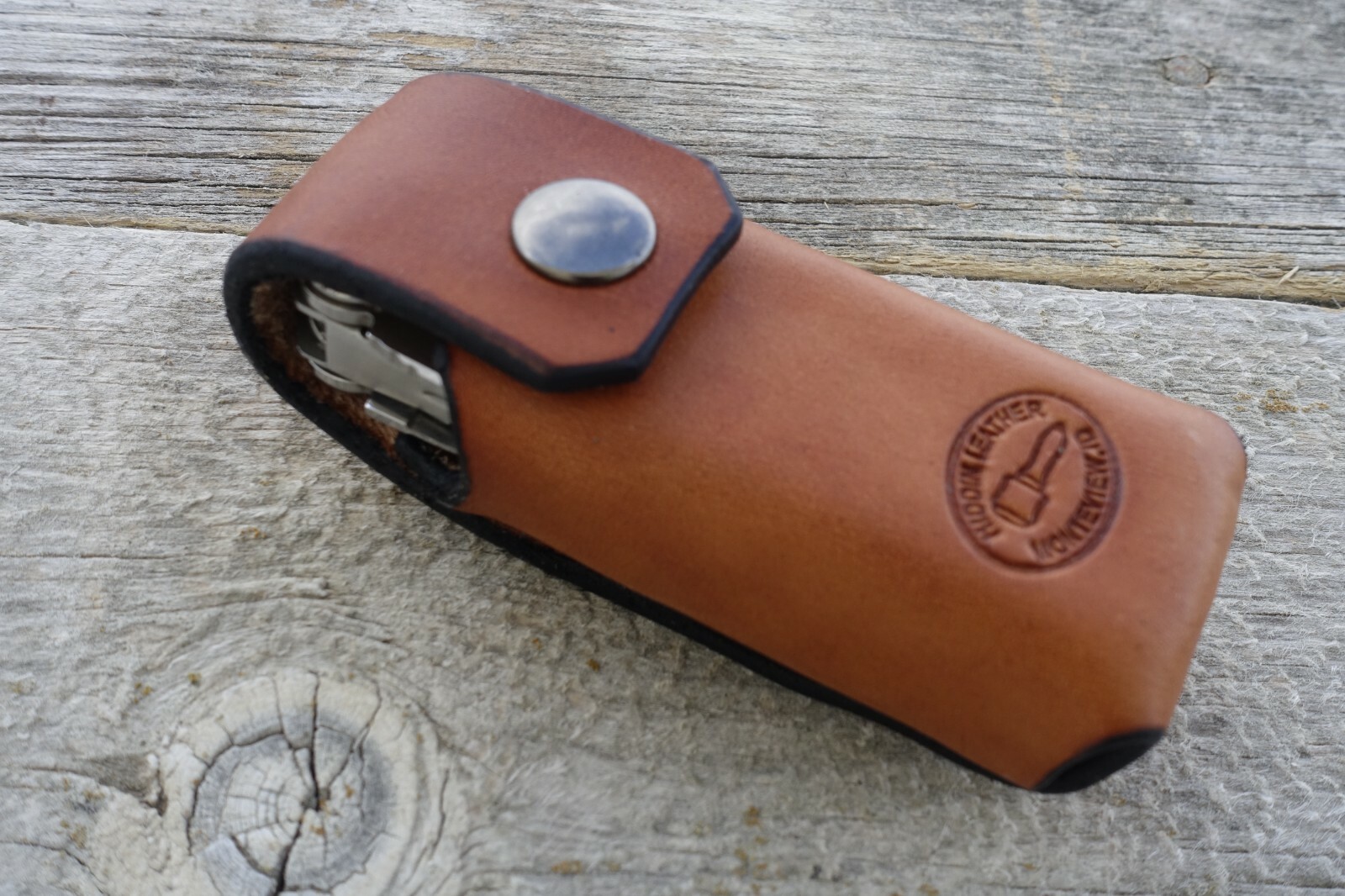 Leather Snap Sheath for Belt Fits Leatherman CHARGE + TTI TITANIUM