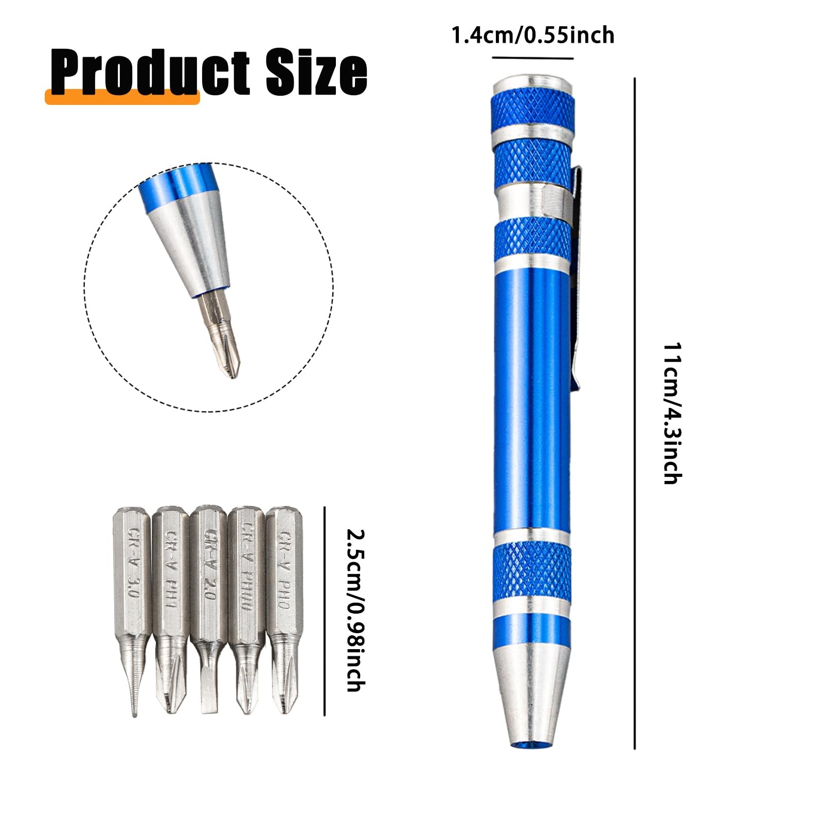 4 PCS 8 In 1 Multitool Pen Screwdriver Mini Set Handy Tool, Magnetic Portable…