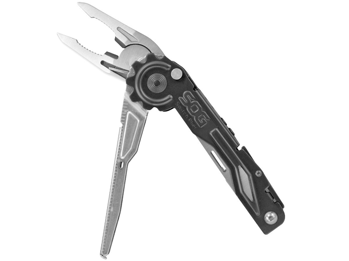 SOG Daily SwitchPlier 2.0, 12-in-1 Multi-Tool w/ One-Hand Deploy – SWP1001-CP