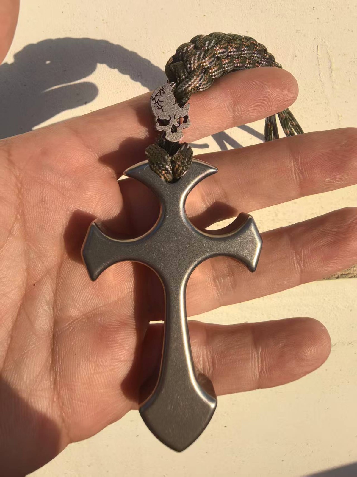 Cross/SkullPendant Titanium alloy TC4 Thickened by 12mm EDC Tool.