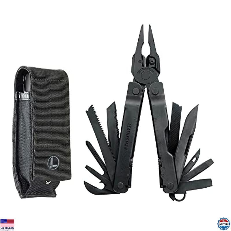 Multitool with Replaceable Wire Cutters & Saw, Black MOLLE Sheath Included