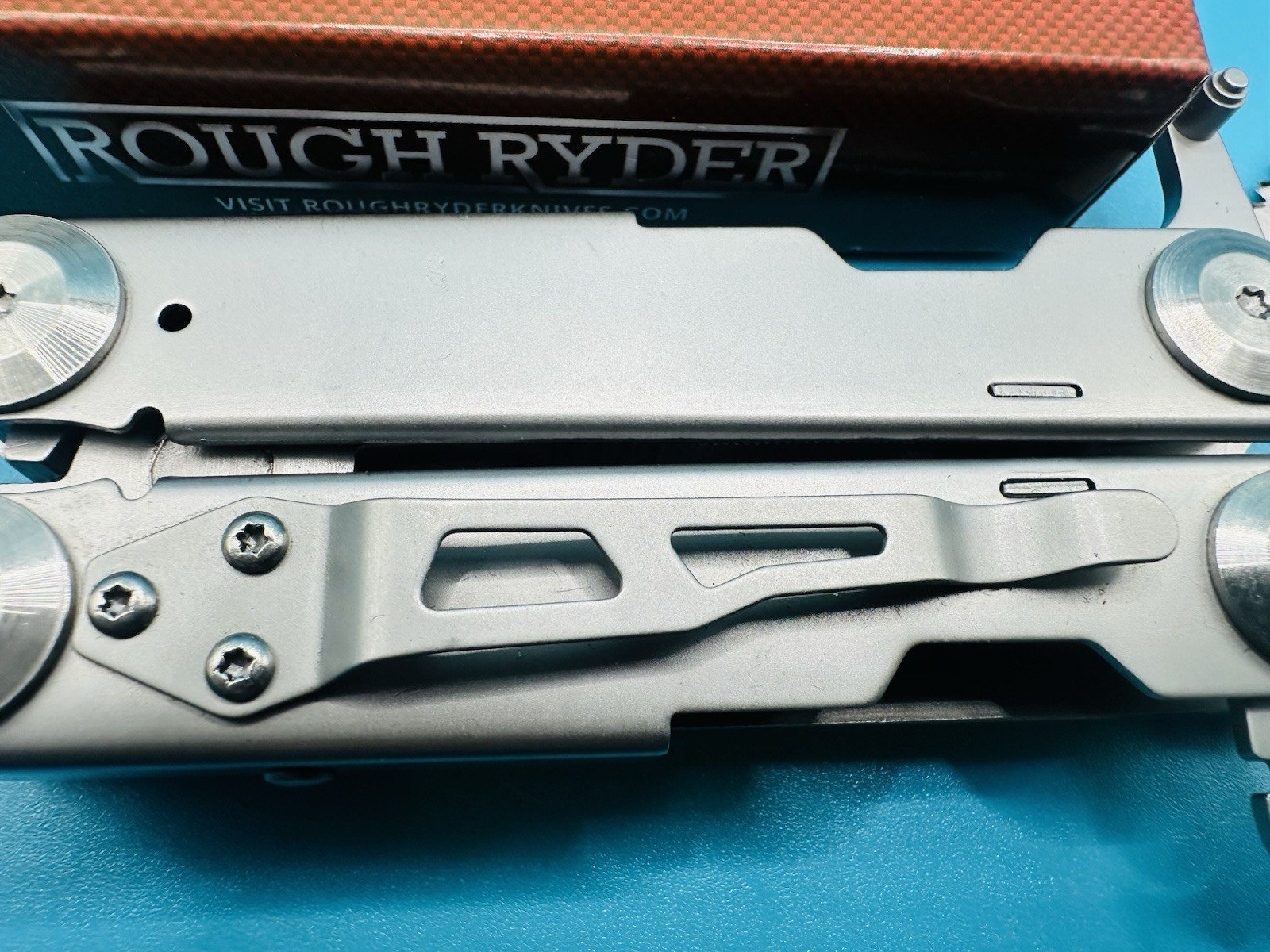 Rough Ryder 2515 Calypso Multi-tool D2 KNIFE BLADE Stainless Steel Handle NICE!