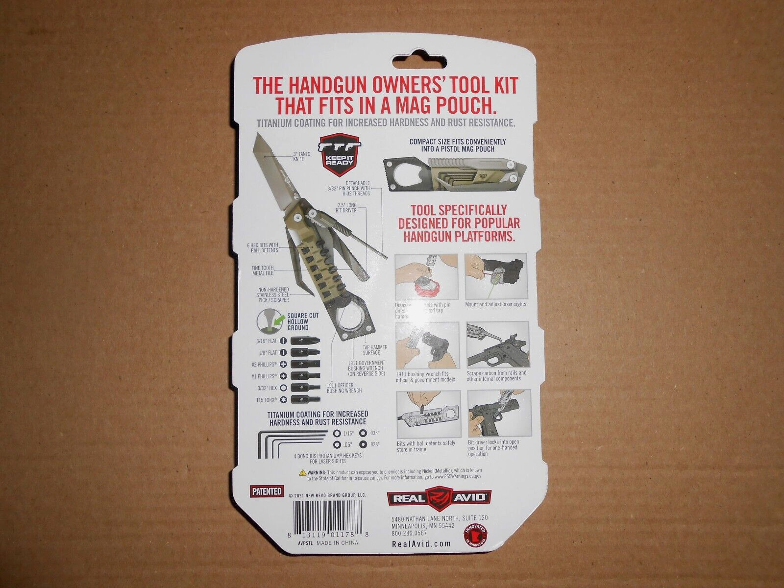 New REAL AVID Tactical Handgun Multi Tool Plus Handgun Holster & Click Belt !