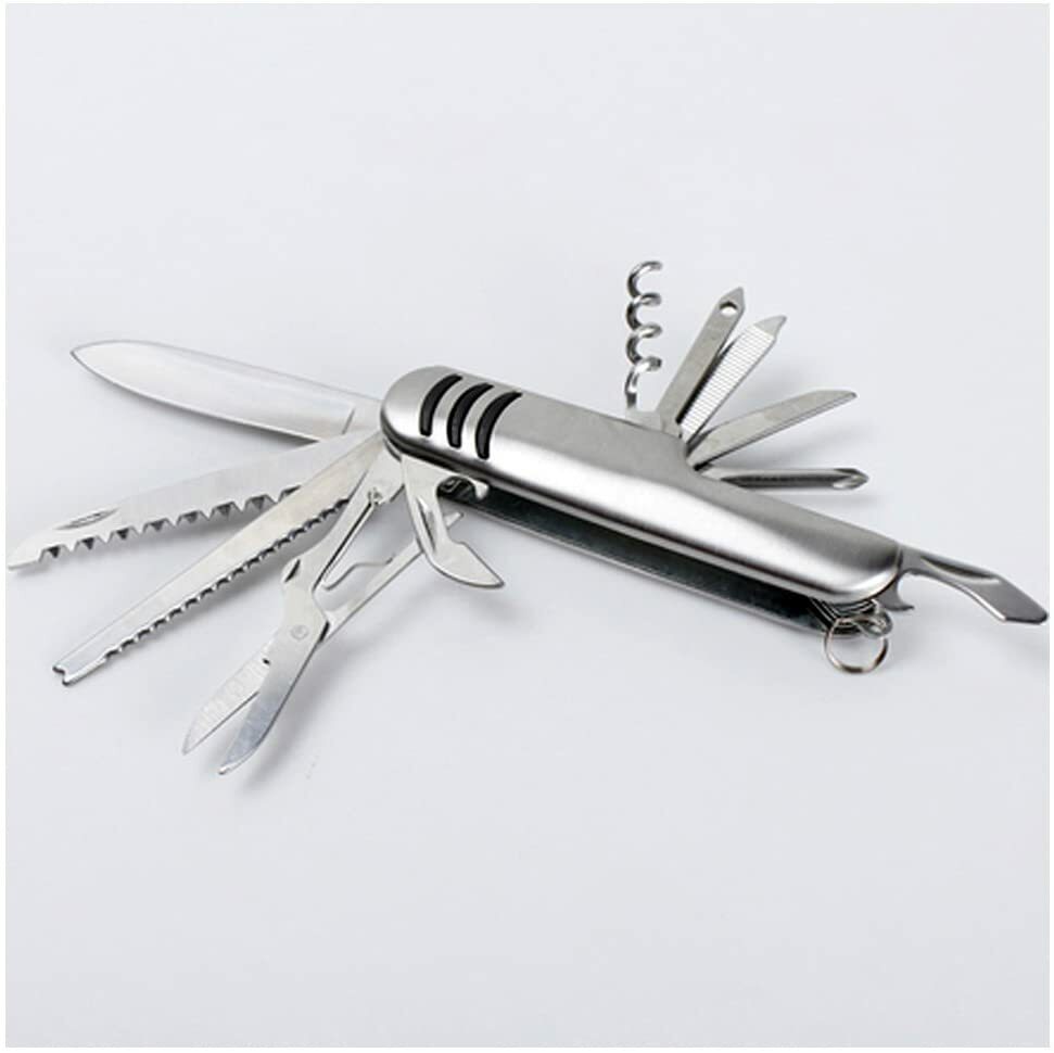 Multi Function Pocket Tools Chest Knife Stainless Steel with 11 features