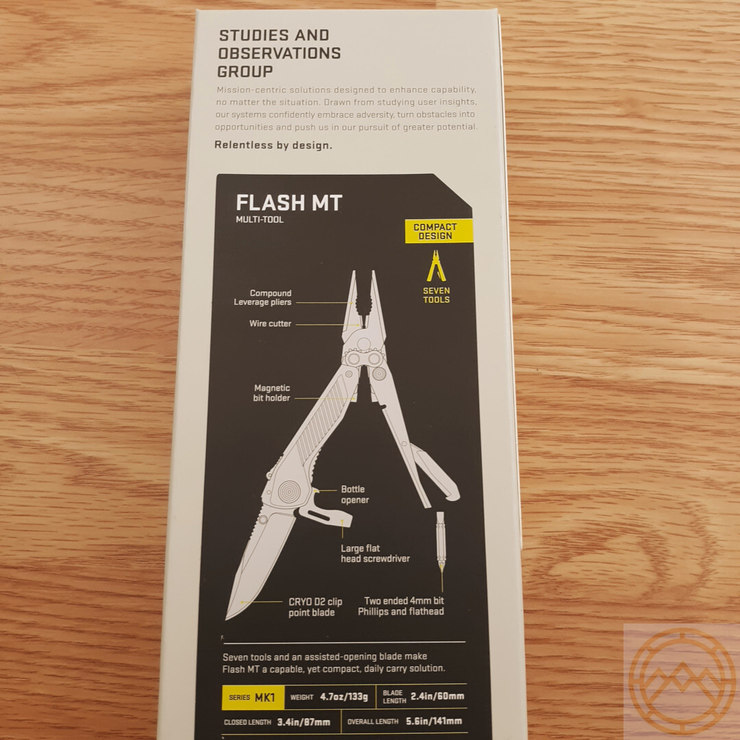 SOG Flash MT Linerlock Multi-Tool D2 Tool Steel Blade Stainless Steel Handle