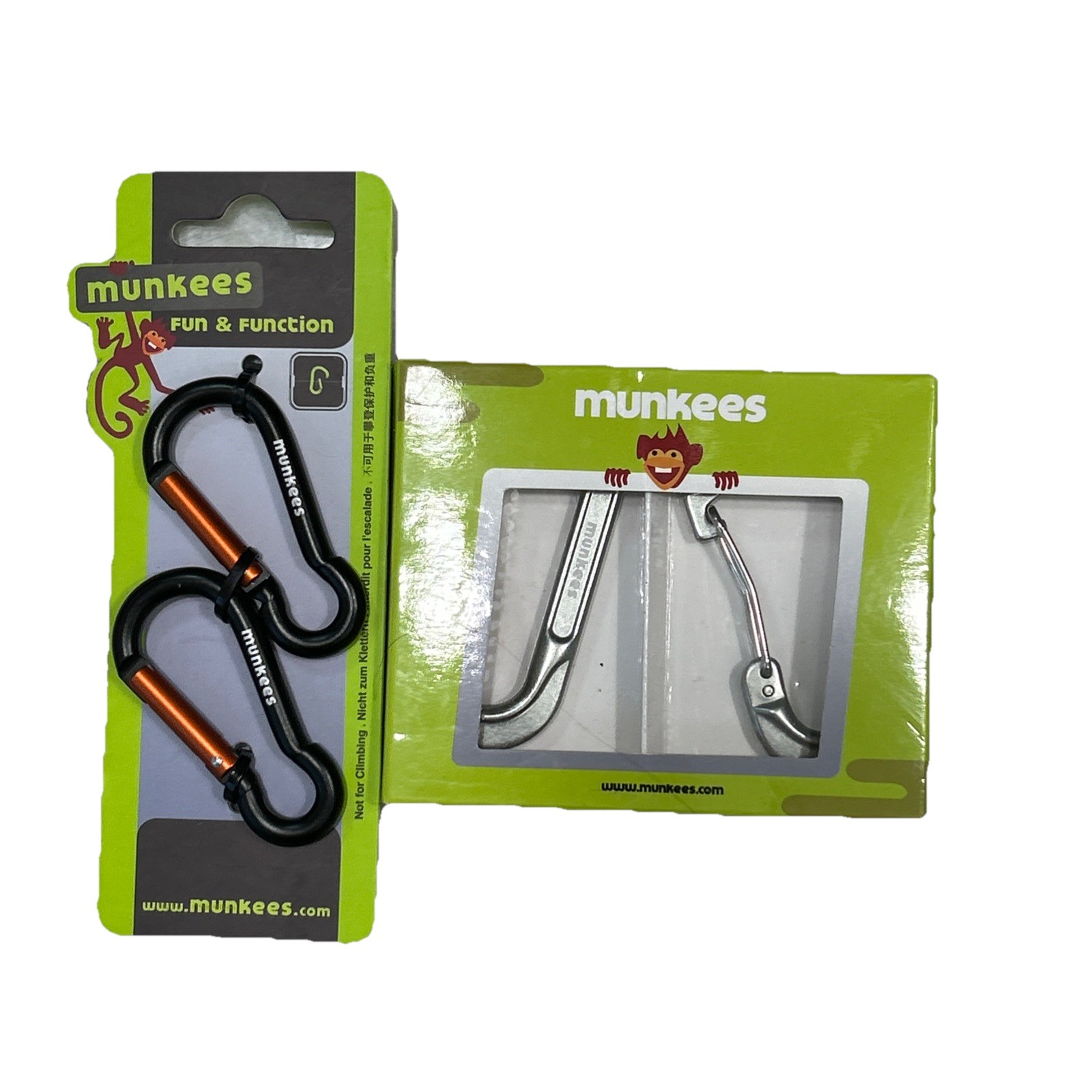 Munkees Carabiner Key Chain & D-ring. 2 Inches And 2.95 inches.