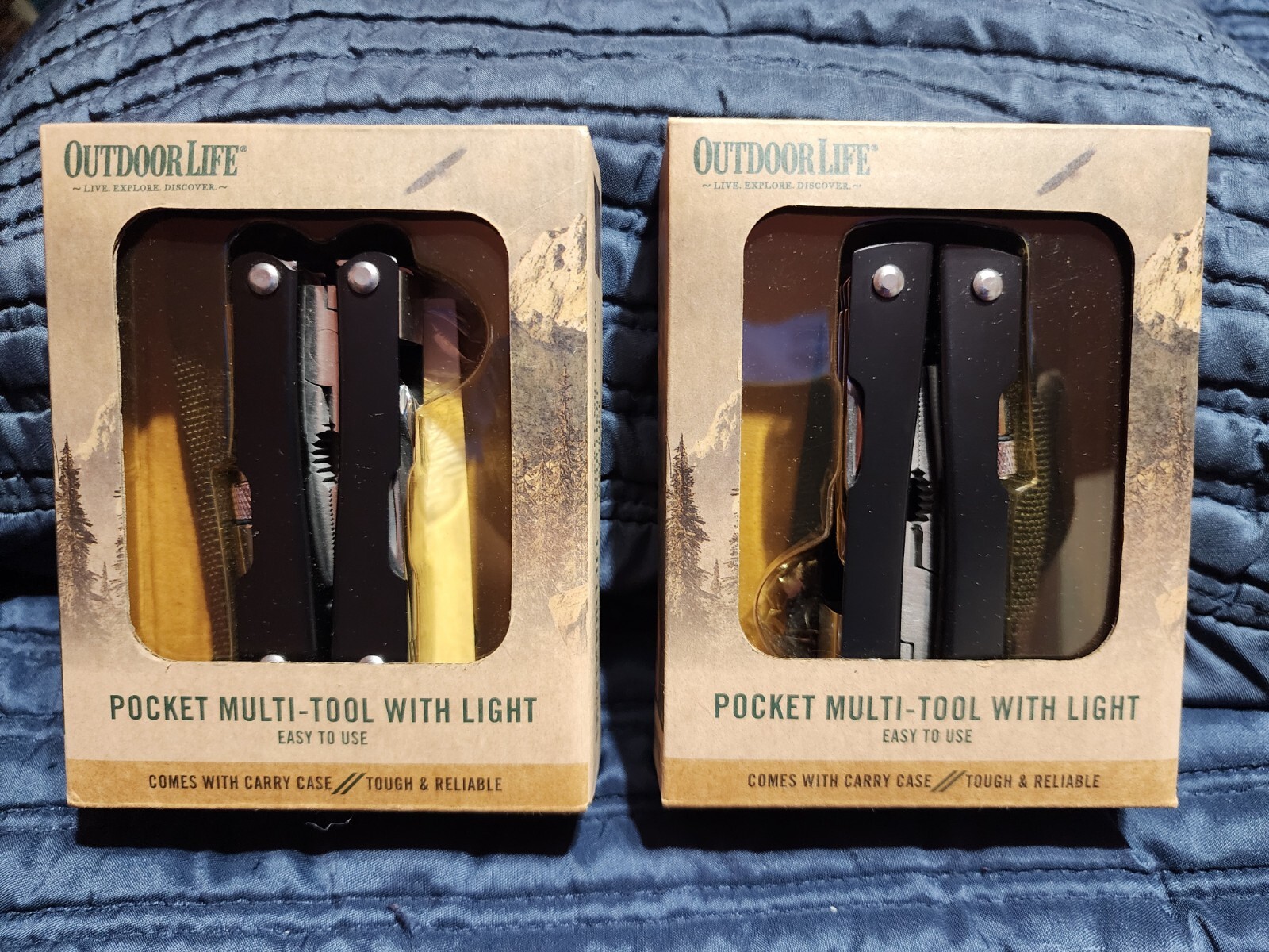 Outdoorlife Multi Tool With Light And Pouch (2packs)