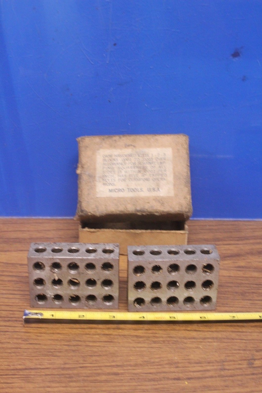 Vintage Micro Tools Case Hardened Steel 1-2-3 Blocks 0001-0003