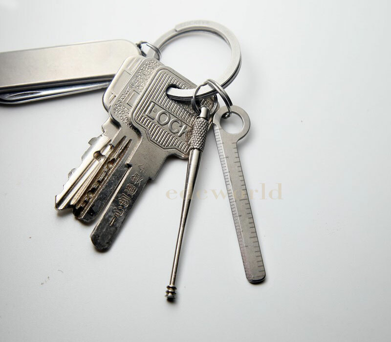 Titanium Pendant Necklace Portable Outdoor Multi Tools EDC Card Keychain