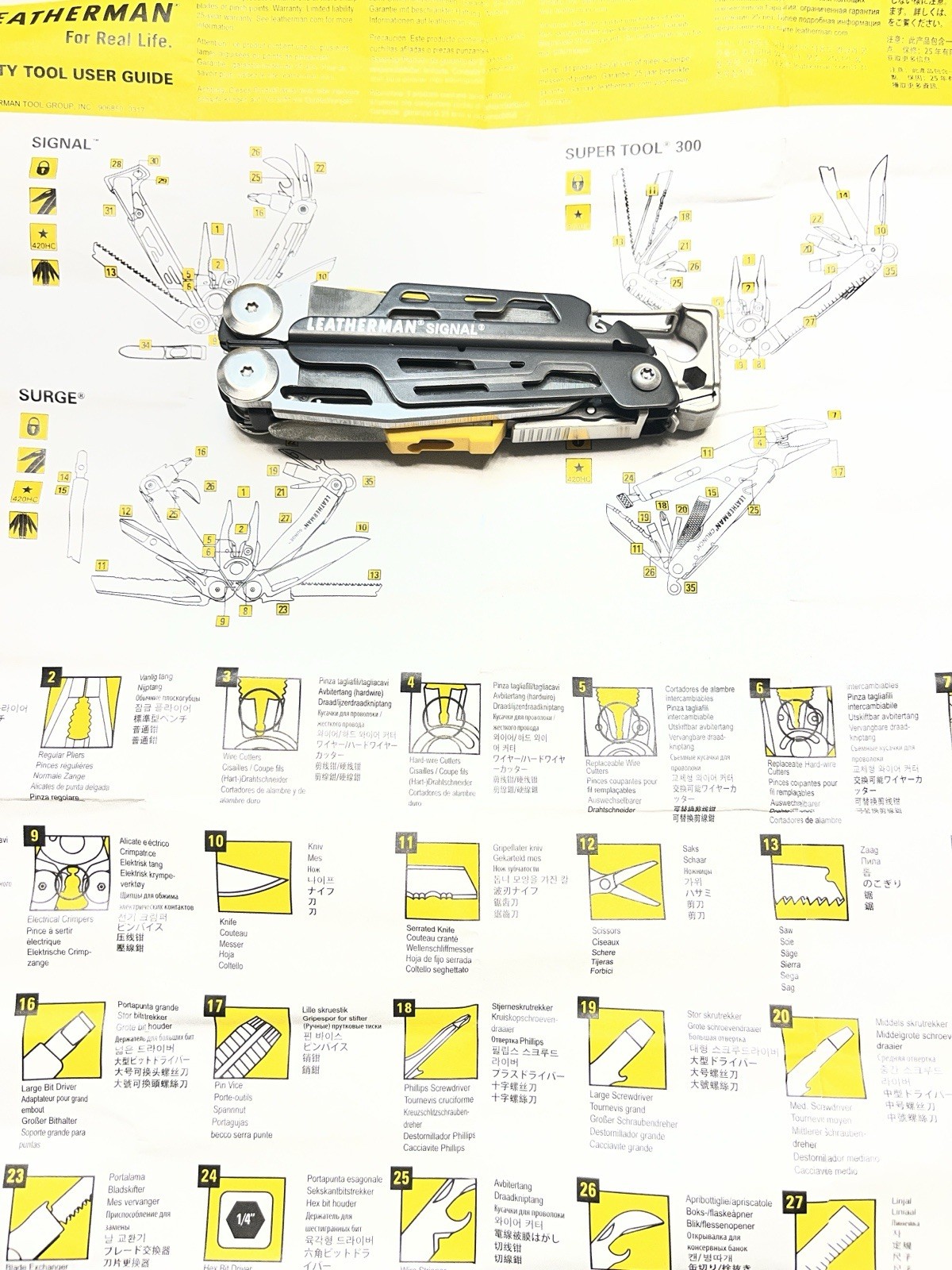 Leatherman Signal 19-in-1 Multi-Tool Stainless Steel Pre-owned Ex Condition!