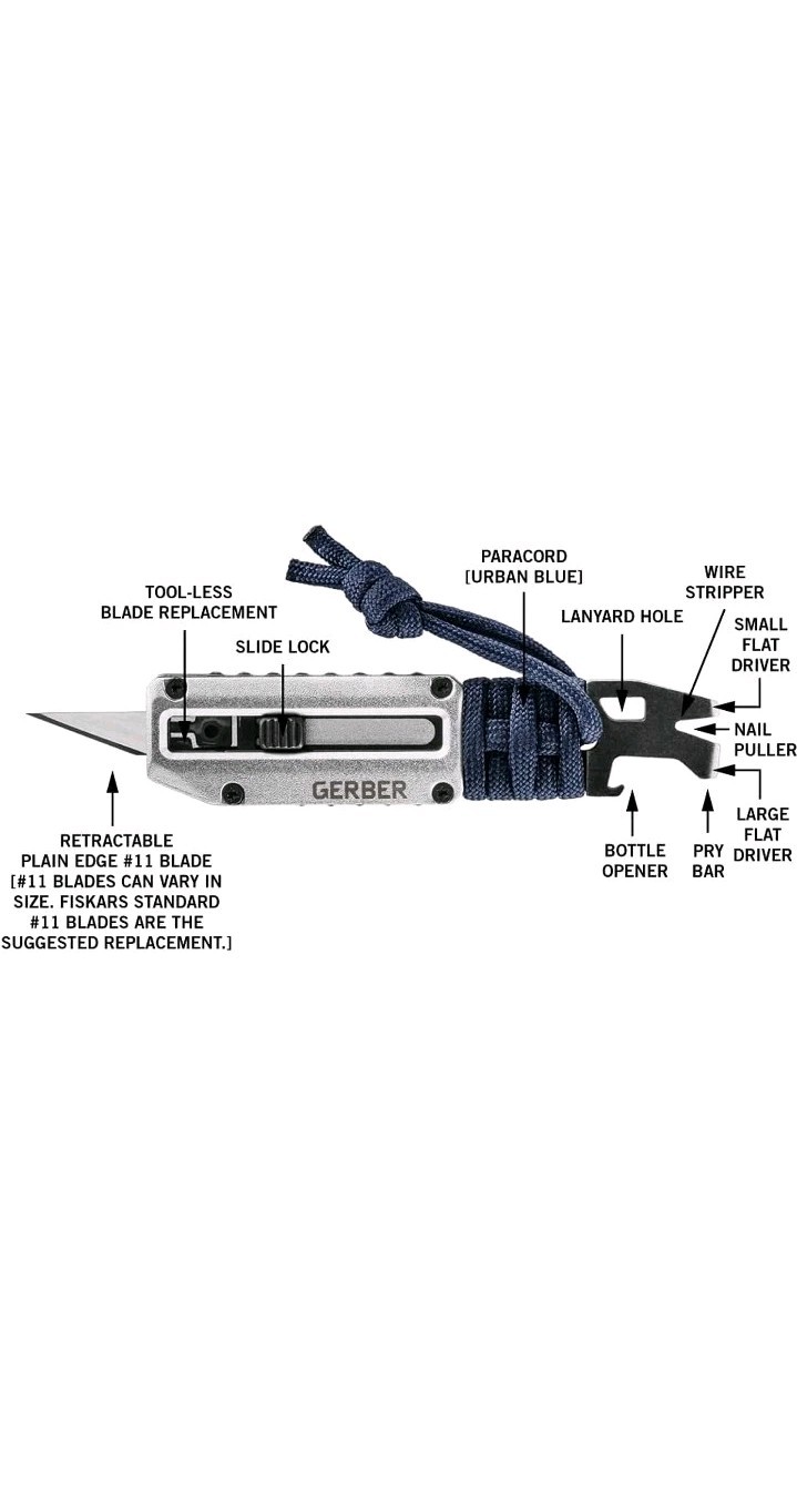 Gerber PRYBRID X Multi-Tool 8 Functions Replaceable Razor Blade 1.7 OZ