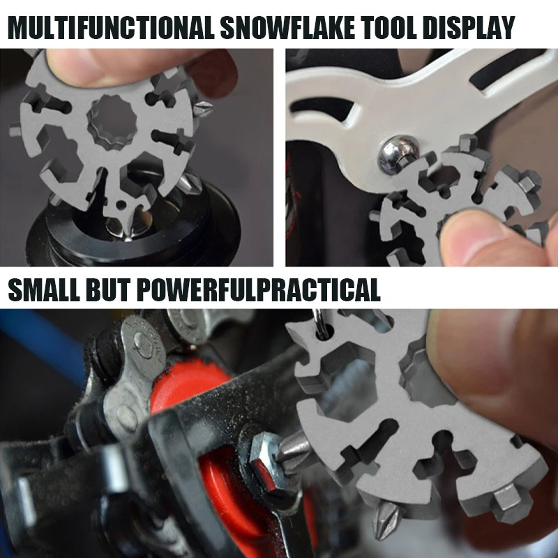Multifunctional Snowflake Wrench Tool Popular Portable Stainless Steel Creative