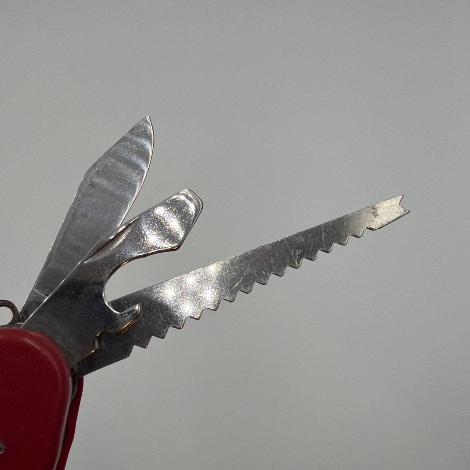 ALLTRADE Red Multi-Tool Knife Saw Corkscrew Stainless Steel Blade Camping