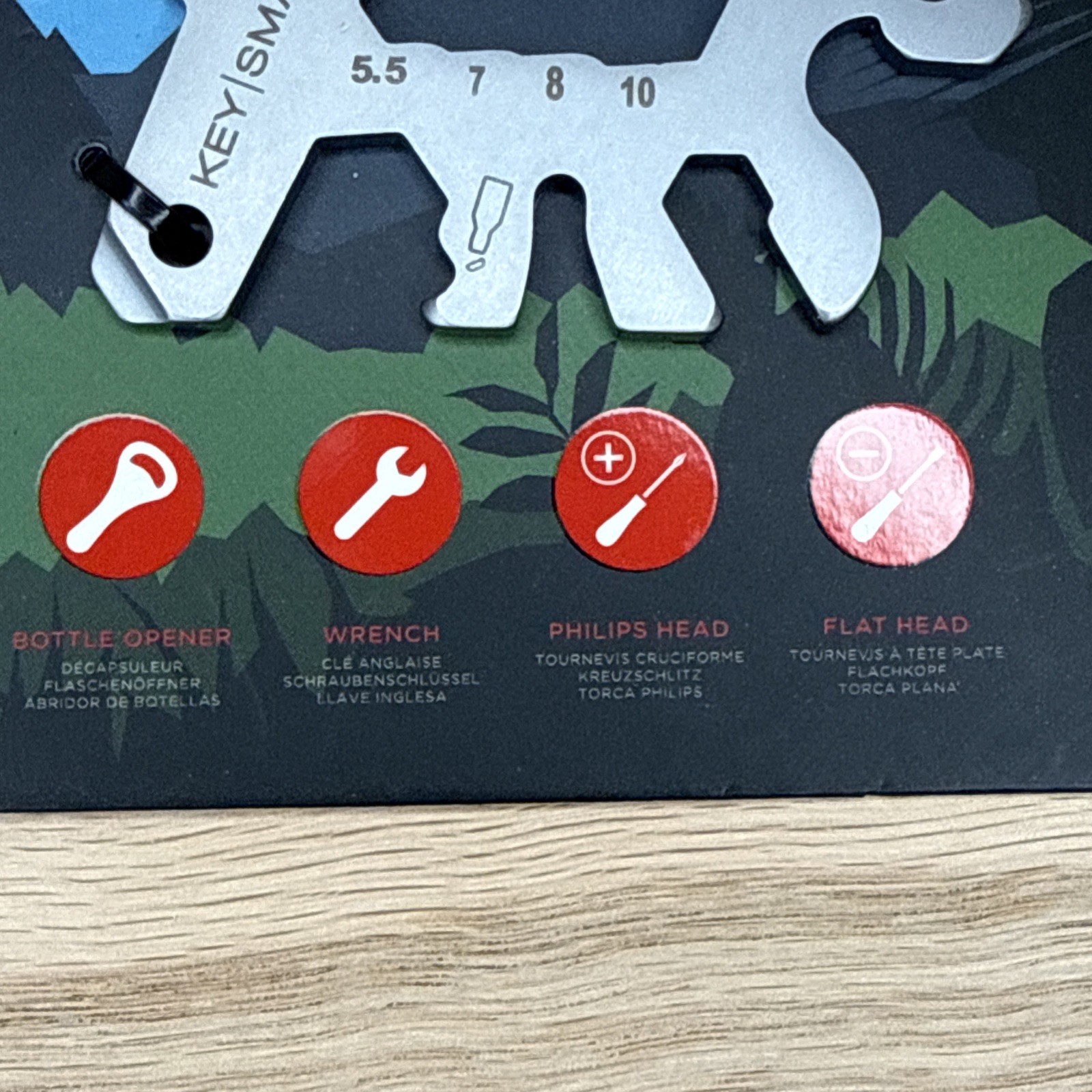 KeySmart AllTul Bear Multi-tool for Keyring or Wallet – Stainless Steel (NEW)
